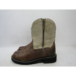 Ariat Fatbaby Womens Size 9.5 B Brown Suede Leather Zip Cowboy Western Boots